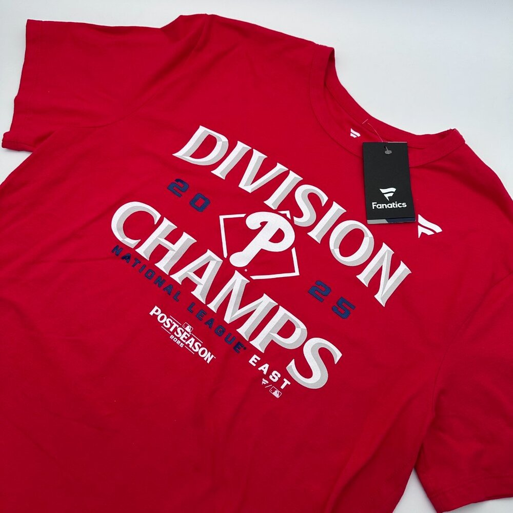 Fanatics Philadelphia Phillies 2025‎ NL East Division Champions Locker Room Tee